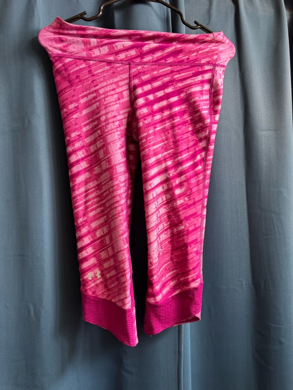 Under Armour Hot Pink Striped Capri Leggings